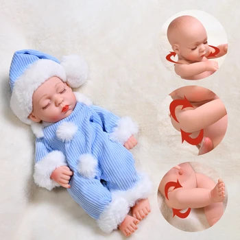 30см Преродени бебешки кукли Реалистично винилово тяло Новородено Завършена кукла Детски момичета и момчета Подаръчни кукли Мек силикон Real Touch