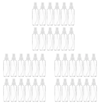 36 Pack Fine Mist Clear Spray Bottles 120 ml (4 Oz) С капачка за пръскане на помпата, празни пластмасови бутилки за многократна употреба и за многократна употреба