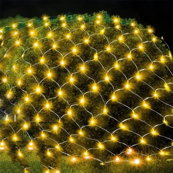 3x3M 320 LED коледни нетни светлини на открито коледни гирлянди светлини водоустойчиви фея окото мрежа светлини за вътрешен двор дърво храсти декор