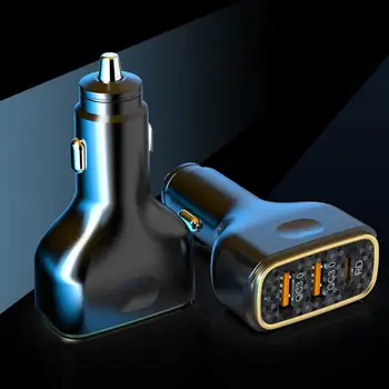 4 порта Супер бърз адаптер за зарядно за кола Леки цигари По-леки адаптери 80W USB тип C зарядно устройство за аксесоари за превозни средства