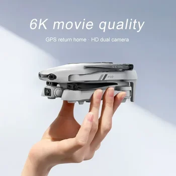 4K HD двойна камера GPS 5G Wifi FPV преносим сгъваем квадрокоптер хеликоптер RC Drone играчки с камера 4DRC F10 Drone
