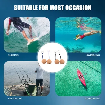 4Pcs плаващ корк топка ключодържатели,50mm ключ плувка водни спортове аксесоари за сърф плуване гмуркане риболов ветроходна лодка