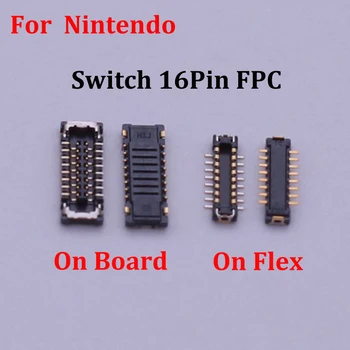 5-10pcs Оригинален нов за Nintendo Switch памет Micro SD / TF четец на карти FPC конектор Контакт на дънната платка 16pin