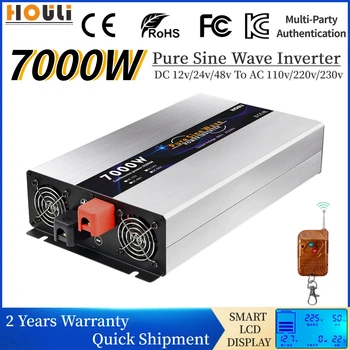 5000W 6000W 7000W чист синусоидален инвертор 12v 24v 48v към AC 220v преобразувател на напрежение Трансформатор за слънчева енергия с USB заряд