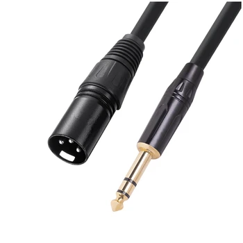 6.35 mm 1/4 инчов мъжки към XLR мъжки аудио стерео микрофонен кабел - мъжки към XLR мъжки балансиран кабел за микрофон на високоговорителя