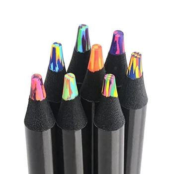 8 цвята дъгови моливи цветни моливи за възрастни, многоцветни моливи за рисуване на изкуство, оцветяване, скициране
