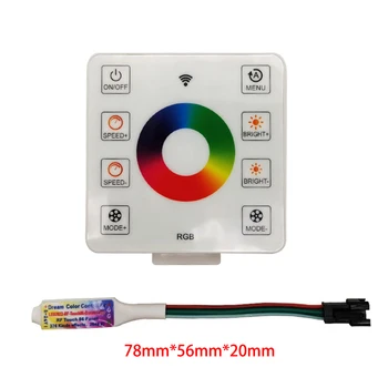 8Keys Сензорен панел LED контролер за WS2812B WS2811 Едноцветен RGB течаща вода течаща конна надпревара LED лента DC5-24V