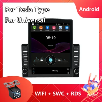 9.7 инчов IPS 2DIN универсален Android 11 Автомобилно радио Мултимедиен плейър GPS карта Carplay Bluetooth аудио стерео за кола за Tesla Style BT