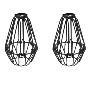 9 бр. Желязна крушка Guard лампа клетка, таван вентилатор и крушка капаци, промишлени висящи висулка осветителни тела лампа охрана