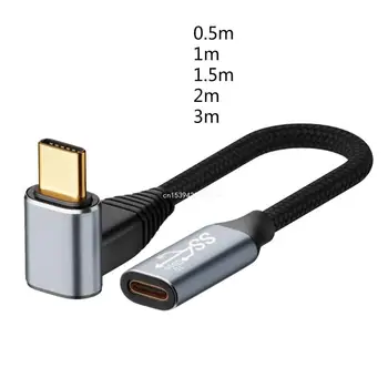 90 градуса 10Gbps USB C кабел тип C кабел за бързо зареждане кабел без плетен кабел за зареждане за S10 Dropship