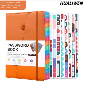 A5 Парола книга с буквени етикети за компютър и уебсайт Вход Password Storage Manager