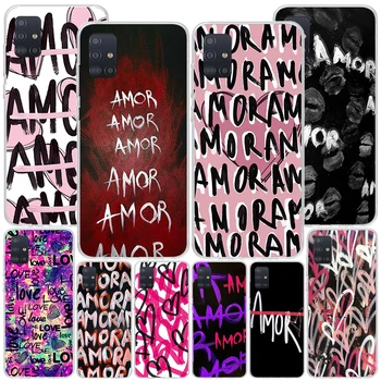AMOR Това е любов телефон случай за Samsung Galaxy A51 A41 A31 A21S A11 A71 A50 A70 A40 A30 A20S A10E A10S A6 A7 A8 A9 + Shell