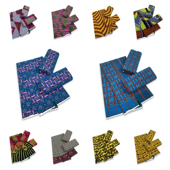 ankara африкански реални восъчни отпечатъци плат истински восък tissu пачуърк шиене рокля занаят DIY 100% памук pagnes препаска материал