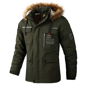 Anorak мъже плюс размер мъжки социални облекло якета зимата високо качество студена парка големи дрехи Jakets палто водоустойчив палто