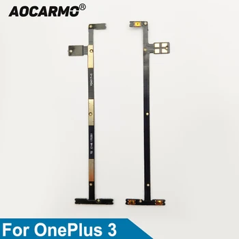 Aocarmo Включване / изключване на страничните клавиши Бутон за превключване на силата на звука Flex кабел за OnePlus 3 A3000 1 + 3 ремонт замяна