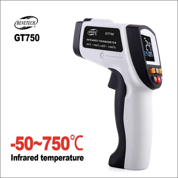 BENETECH инфрачервен термометър LCD цветен екран ръчен цифров -50c-950c безконтактен температурен радиев лазерен термометър
