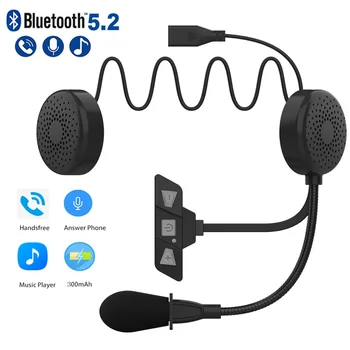 Bluetooth 5.2 мотоциклет каска слушалки безжичен хендсфри стерео музикален плейър високоговорител за намаляване на шума слушалка за мото