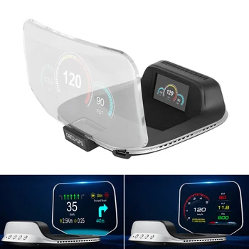Car HUD OBD2 Head Up дисплей C3 / Plus GPS Navi цифров скоростомер на борда компютърен проектор RGB OBD 2 скенер тест Cartronics