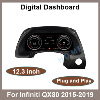 Car LCD табло 12.3 инча За Infiniti QX80 2015-2019 Автоматично арматурно табло модифицирано и модернизирано многофункционално Linux