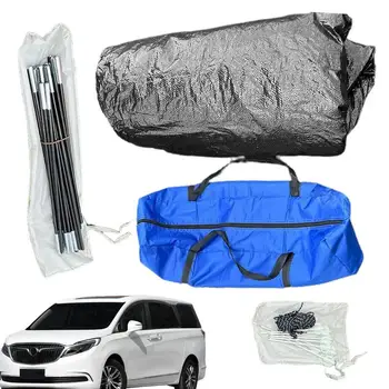 Car къмпинг тента палатка двуслойни дъждоустойчив къмпинг кола палатка камион багажника навес за къмпинг слънцезащита SUV кола