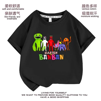 Cartoon T Shirt For Boys Girls Tshirt Cute Child T-shirt Kids Clothes Boys Game Garten Of Banban T Shirts Summer Tops Camiseta