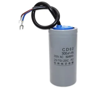 CD60 стартиращ кондензатор Пластмасова обвивка / електролитна клетка 450V 450VAC 75UF