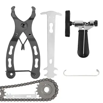 Chain Breaker Комплект инструменти Велосипед липсващи връзки Верига Кътър конектор верига прекъсвач велосипед механик инструмент комплект за повечето велосипеди