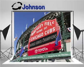 chicago Cubs Illinois backgrounds Висококачествен компютърен печат на стенен фон
