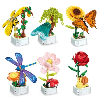 City Creativity Bouquet s DIY Insect bouquet potted Boupuet home decoration desktop ornament children.s toys