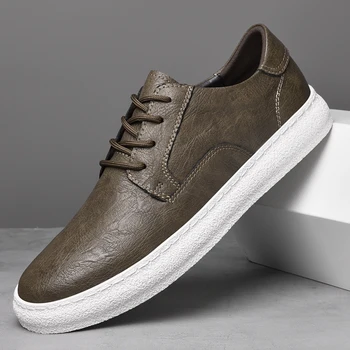 Classic Brand Мъжки обувки от естествена кожа Модни обувки Oxford Minimalist Business Shoes Мъжки обувки с нисък връх Безплатна доставка