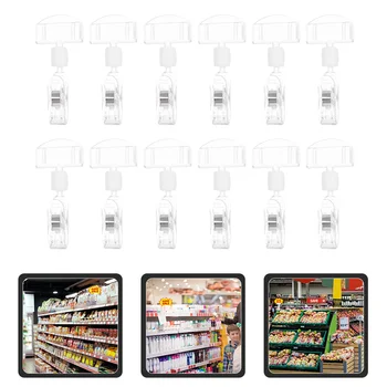 Clear Знак клипове Стоки Въртяща се стойка Цена дисплей Rack Цена Етикети Клипове Държачи за кошници за търговия на дребно Прозрачен