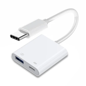 CY USB-C Тип C до USB3.0 Стандартен тип-A женски с PD захранващ адаптер Съвместим с Macbook лаптоп таблет телефон