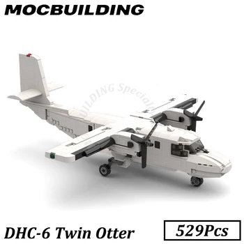 DHC-6 Twin видра равнина модел самолет дисплей Moc градивен блок модел комплект мост DIY тухла играчка подарък Коледа подарък