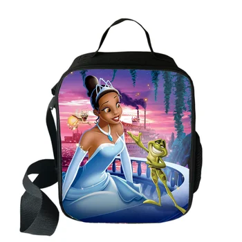 Disney Принцесата и жабокът Защитете чантите за обяд Момчета момичета Пътуване голяма пазарска чанта Храна за пикник Пресни чанти за съхранение Messenger чанта