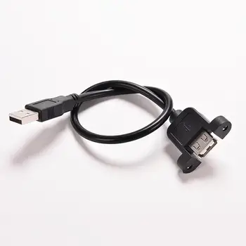 Drop Shipping 1PC 30cm PC компютър случай USB панел монтиране гнездо порт разширение кабел USB 2.0 мъжки към женски удължител кабел