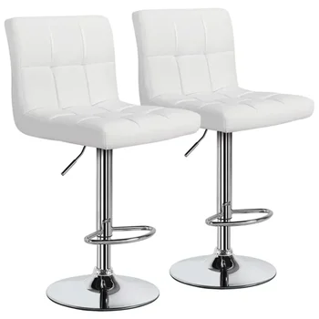 Faux кожа модерен регулируем въртящ се брояч Nordic Lounge бар столове високо качество бяло Разнообразие от цветове бар столове