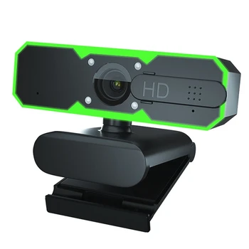 Fill Light Webcam Gaming Camera USB камера 60Fps Компютър 1080P Многофункционална уеб камера