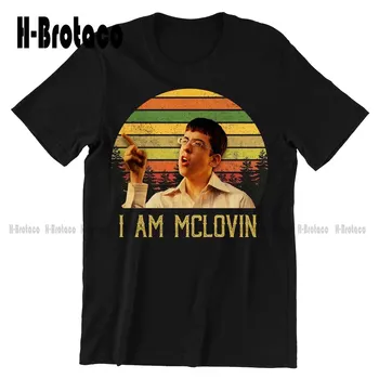 Fogell Аз съм Mclovin реколта тениска, филми цитат унисекс тениска памук открит прости реколта случайни тениски Xs-5Xl