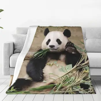 Fubao Aibao Panda Fu Bao одеяло топло уютно анти-пилинг фланела хвърлят одеяла за легла диван