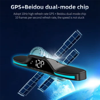 G15 HUD Head-Up дисплей GPS Аларма за превишена скорост Скорост на шофиране Дисплей за кола Универсален