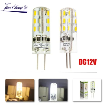 G4 DC 12V 2W LED крушка 24leds SMD 3014 Led лампа за царевица за кристална лампа LED прожектори крушки топло студено бяло