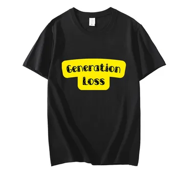 Generation Loss минималистична линейна тениска за мъже/жени Лятна памучна къс ръкав Усещане за дизайн Tees Streetwear Casual O-Neck