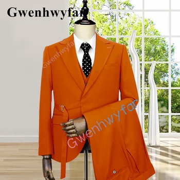 Gwenhwyfar 2022-Unique-Men-Suits-With-Belt-Costume-Homme-Notch-Lapel-Prom-Slim-Fit-Tuxedo-Wedding-Groom