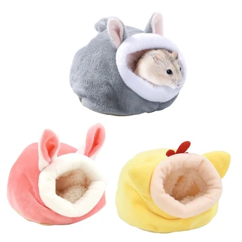 Hamster House Guinea Pigs Nest Small Animal Sleeping Bed Winter Warm Plushy Bed new