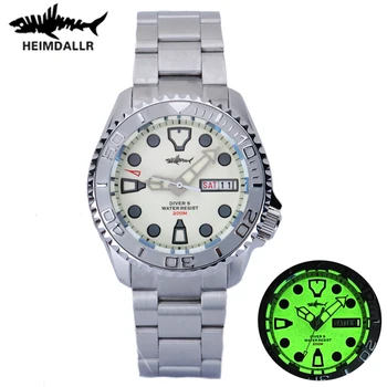 Heimdallr часовник за мъже 42 мм пълен светлинен циферблат сапфир SKX007 водолаз часовник Япония NH36 движение механични 200 м водоустойчив