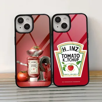Heinz доматено фъстъчено масло телефон калъф за Iphone 14 Pro Max 12 11 13 Mini 6 8 7 Plus X Xs XR PC + TPU дизайн заден капак
