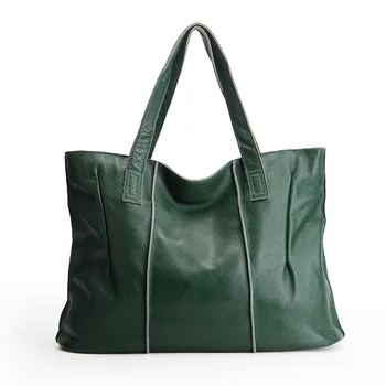 Highend A4 естествена кожа жена чанта женски пазаруване рамо чанта голям капацитет кайсия черен червен зелен син кафяв M69316