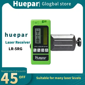 Huepar лазерен приемник Аксесоари за външно ниво за лазерно ниво червено-зелени греди с пулсираща линия