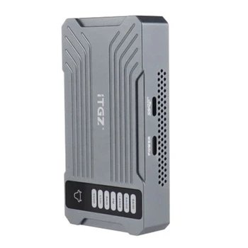 ITGZ M.2 NVME SSD RAID Dual Bay HDD Solid State Case Hard Disk Box Array Mobile Hard Drive Enclosure TYPE-C USB3.2 GEN2X2 20Gbps