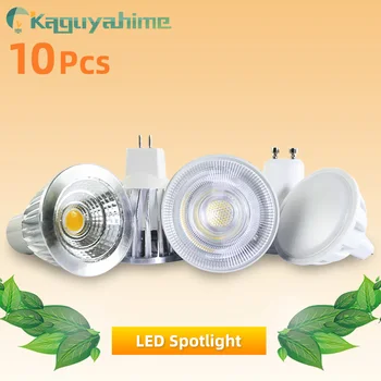 Kaguyahime 10Pcs GU10 LED крушка MR16 E27 прожектор 7W 6W 5W 3W AC 220V лампа алуминиева обвивка светлина вътрешно осветление Лампада Бомбила